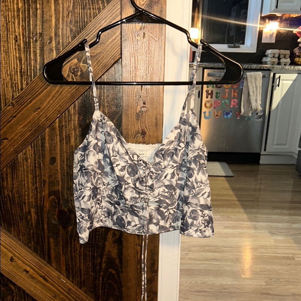 Abercrombie Floral Gray Women's Top